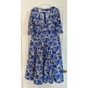 Unique Vintage Plus Size Delores Swing Dress